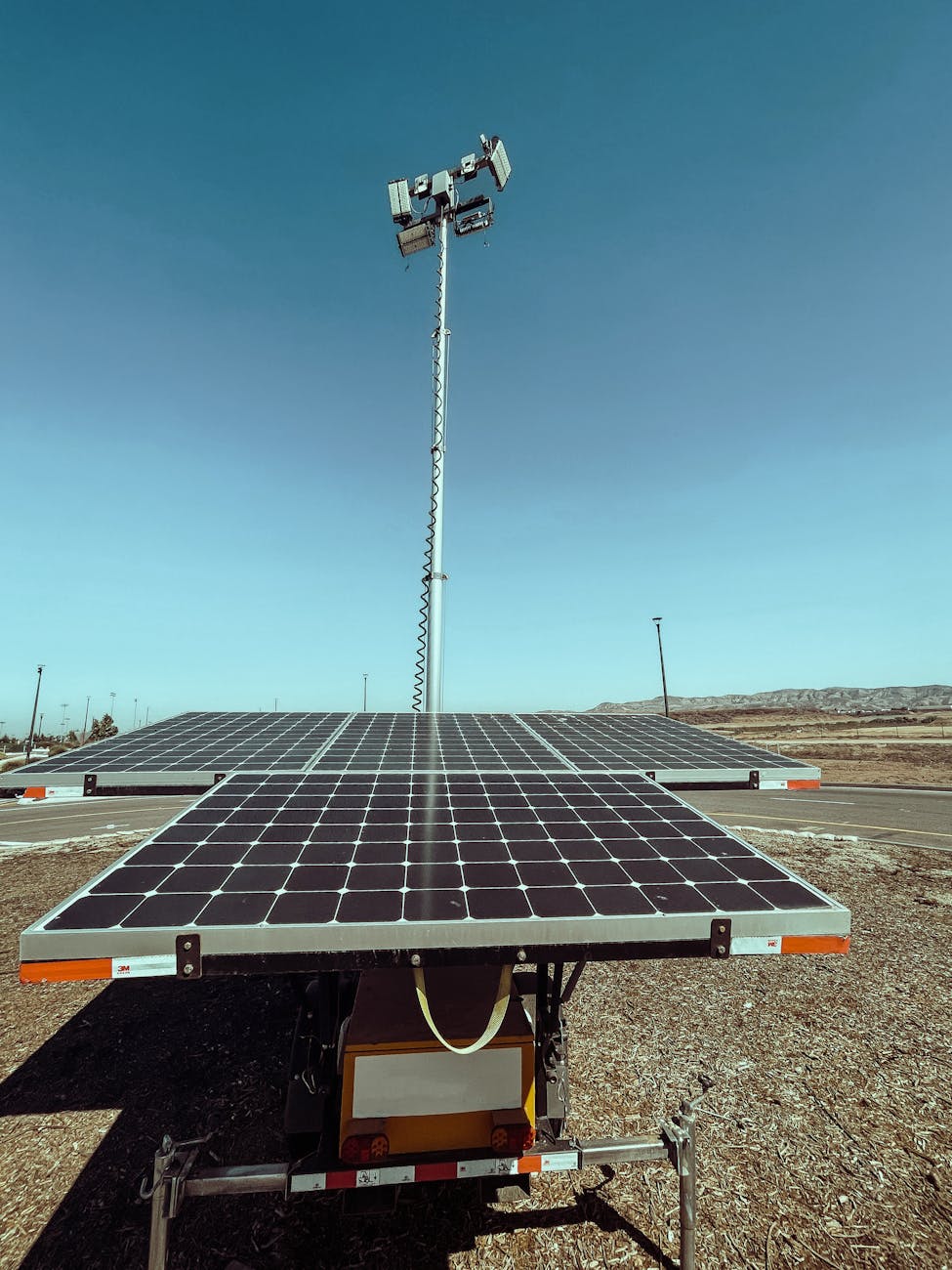 Solar panels in desert
